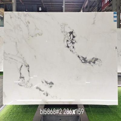 China Modern Polished and Honed Natural Stone White Flooring Marble Big Slabs Stone White Marble Slab for sale