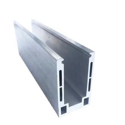 China Modern kinds of aluminum floor glass u channel anodized silver finish for glass balustrade 10-12 mm thickness for sale