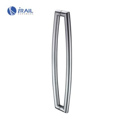 China High Quality Chinese Large Stainless Steel Tempered Glass Door Pull Handle for sale