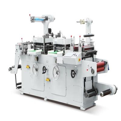 China Factory TXM-320D Automatic Flat Layer Two Seat Aluminum Hot Label Die Cut Machine for sale