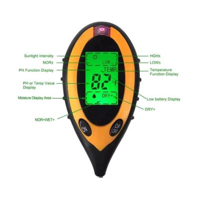 China Moisture/Light Temp/Ph 4 in 1 Soil pH Meter for Garden Plant 255x60x35mm for sale