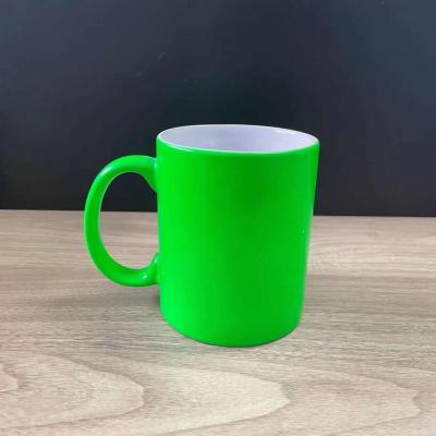 China Straight Handle 11oz Disposable Ceramic Mugs Drinkware Mug For Sublimation for sale