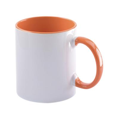 China Custom 11oz Rim Color Logo Disposable Inner Sublimation Sublimation Ceramic Mug Supplier for sale