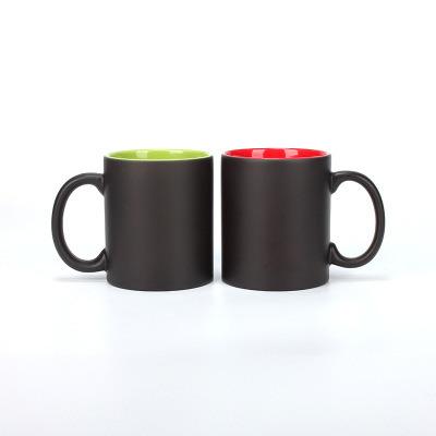 China Durable 11oz Sublimation Ceramic Blanks Coated Mugs Color Inner And Handle Mugs for sale