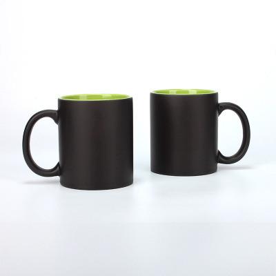 China Wholesale 11oz Viable Sublimation Ceramic White Mug With Inner Colorful Handle for sale