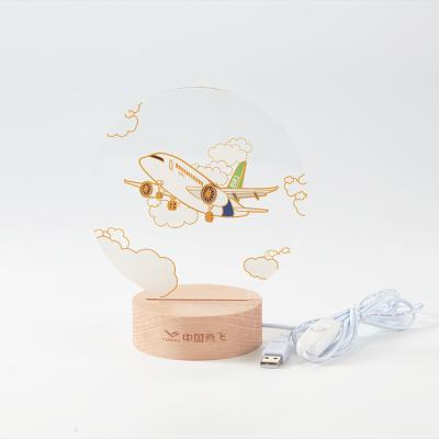 China Beech + Acrylic Customizable Children's Gift Baby Comac Night Light For Kids Room for sale