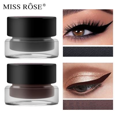 China Waterproof 2 in 1 Black & Brown Gel Eyeliner Set Waterproof & Smudge Resistant Brow Cream for sale