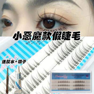 China Glow in the Natural Simulation of Cos False Eyelashes Segmented Dark Warm Little Devil Type Grafting Group Single Eyelashes for sale