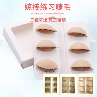 China Glow in the Dark New Practice Mannequin Extension Eyelash Shaping Soft Silicone Removable Head Mold with Removable Eyelids for sale