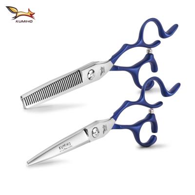 China 2019 New Arrival LSYJ-60 Handle Hair Scissors Blue Special Design Chinese Hairdresser 440c Scissors Cutting Scissors zu verkaufen