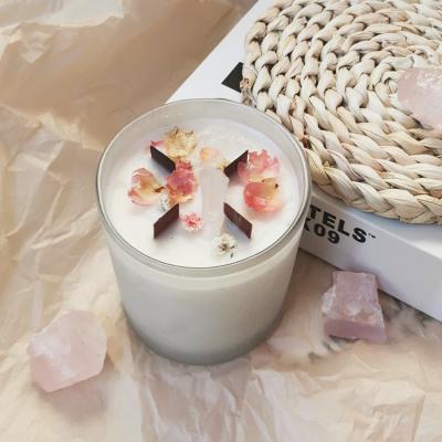 China Scented Aromatherapy LIGHTING LOVER 7 Chakra Candle Crystal Crystal Therapy Candles Candles With Crystals for sale