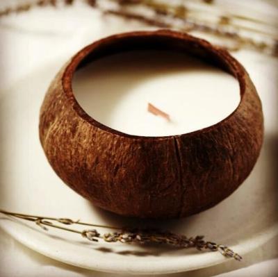 China Weddings Wholesale Natural Coconut Shell Bowl Decoration Scented Candle from Vietnam in Coconut Shell Bowl for sale