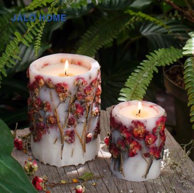 China Home Decoration LIGHTING LOVER Low Price Luxury Botanical Candle Dry Flower For Scented Candle for sale