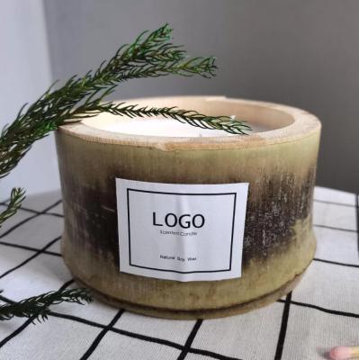 China Birthdays Wholesale Private Label Luxury Bamboo Scented Candles Home Decoration for sale