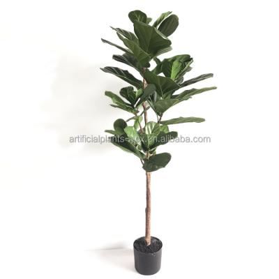 China Eco-Friendly Plant for Most Realistic Artificial Ficus Lyrata Tree Home and Office Decor Faux Violin Leaf Fig Tree for sale