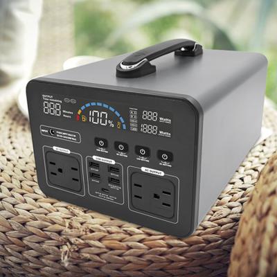 China LED Lighting Solar Generator 270000mAh 1000w Portable Rechargeable Waterproof Power Station For Camping for sale