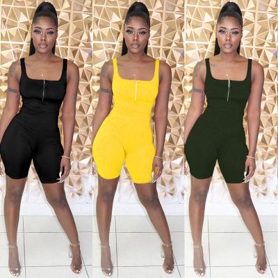 China Workable Women One Piece Short Overalls And Rompers Summer Ladies Jumpsuit for sale