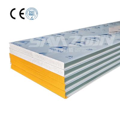 China Modern CE certification professional source manufacturers supply light gray color embossed waterproof roofing steel sandwich panel for sale