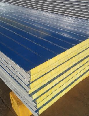 China Modern Source Factory Supplies Quickly Customized 50-200 Mm Fire Panel One 1 CE Glass Wool Color Steel Sandwich Panel for sale