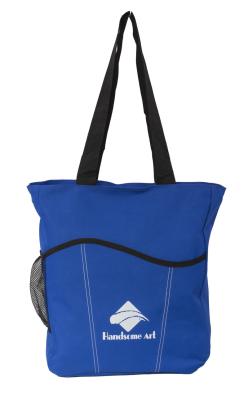 China Promotional 600D polyester tote bags with mesh pocket -HAS14049 for sale