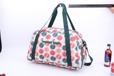 China New style light weigh weekender bag with beautiful flower printing for sale