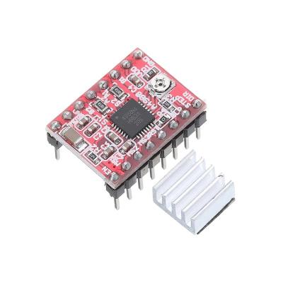 China A4988 Electronic Products Driver Stepper Motor Module Driver Board With Heat Sink - 1pc for sale