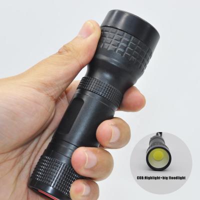 China Waterproof Emergency EDC Searchlight Torch ABS Flashlight Plastic Led COB Mini Camping Led Flashlight for sale