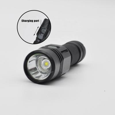 China 18650 High Power Aluminum Led Torch Clover Small Recargables Rechargeable Torch Waterproof Emergency Led Tactical Flashlight for sale