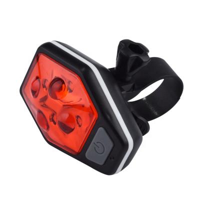 China ABS+AS Clover Led Bike Light 4 LED Safety Brightness 4 Modes Battery Vintage Bicycle Rear Light for sale