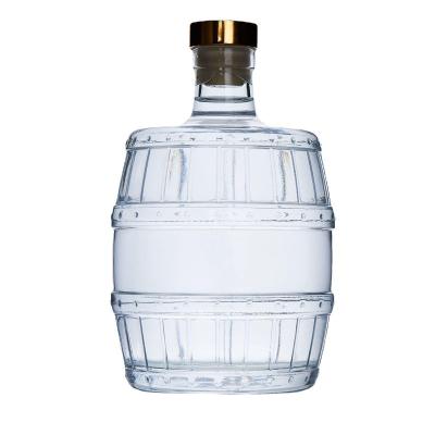 China Wish Sealed Empty Clear Glass Liquor Bottle For Liquor Nordic Rum 500ml 700ml Gin Whiskey Vodka Liquor Spirit Bottle for sale