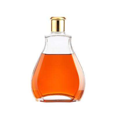 China Wishing Top Grade High End Square Shape 700ml 750ml 1.75l Gin Whiskey Glass Bottle for sale