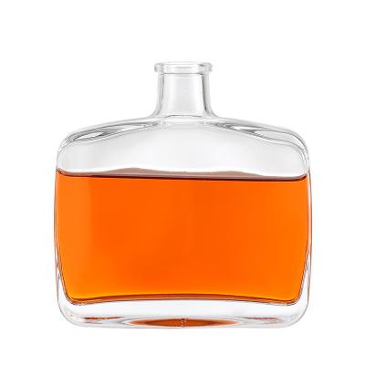 China Wishing Glass Bottle Wholesale 750ml Brandy Glass Bottle Wine Earth Clear Whiskey Bottle for sale