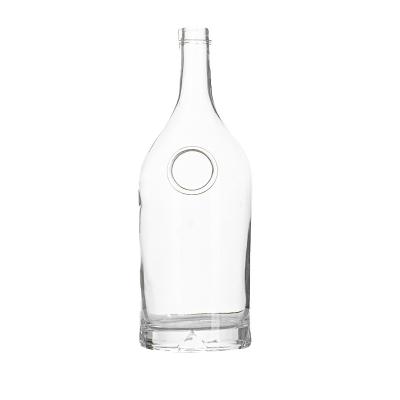 China Wishing Factory Wholesale 500Ml 750Ml Creative Empty Liquor Wine Whiskey Vodka Tequila Glass Bottle With Cork Lid for sale