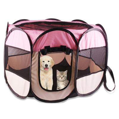 China Wholesale High Quality Viable Foldable Pet Tent House Anise Outdoor Pet Dog And Cat Tent Removable Mesh Pet Tent Folding Star for sale