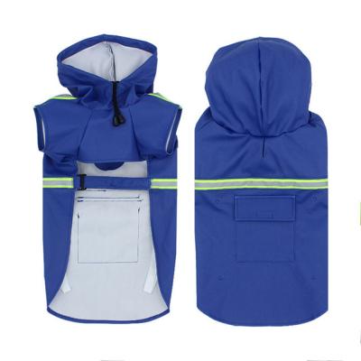 China Sustainable Waterproof Dog Raincoat With Hat for sale