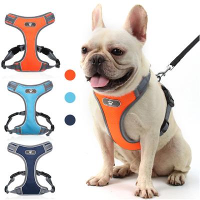 China Mesh Fabric Back Clip Dog Harness with Lights for sale