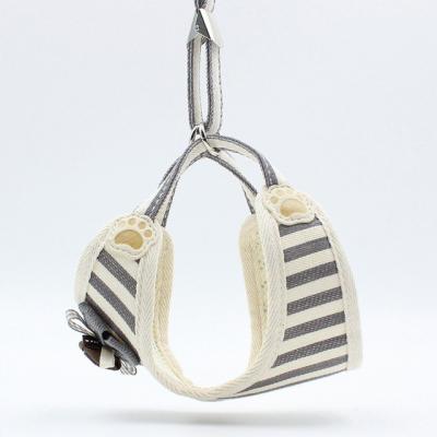 China Durable Stripe Polyester Step In Dog Harness for sale