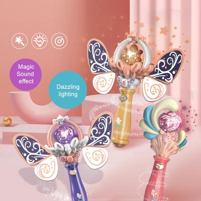 China New Popular Play Games Magic Wand Toy Kids Stick Magic Wand Instant Magic Wand With Light For Girl for sale