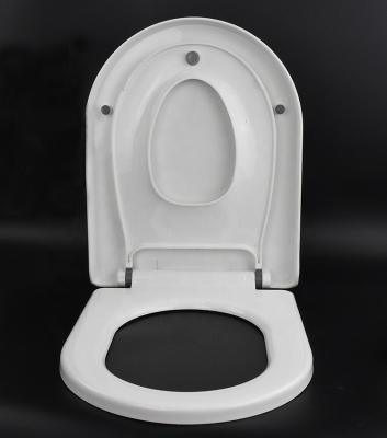 China Children's Toilet Seats Soft Close Plastic D Shape PP Kids Toilet Seats Double For Young Families for sale