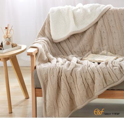 China Anti-pilling High Quality Knitted Pure Fabric Cotton Houseware Blanket for sale