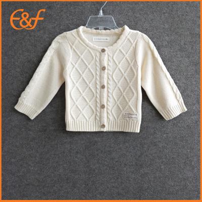 China Anti-pilling cable knitting patterns for newborn baby cardigans clothes for sale