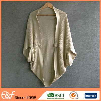 China Anti-pilling Ladies Love Poncho Sweater For Women Buttonless Sweater Cardigan for sale