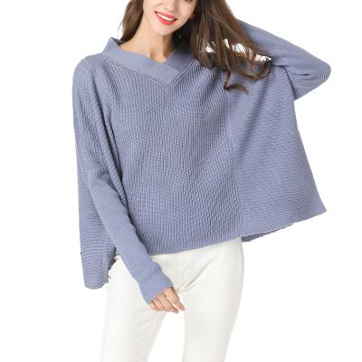 China Anti-pilling women fashion sweater knit oversized ribbed sweater for sale