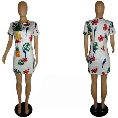 China Interesting price breathable flowers print 2021 women fashion cheap casual dresses for sale