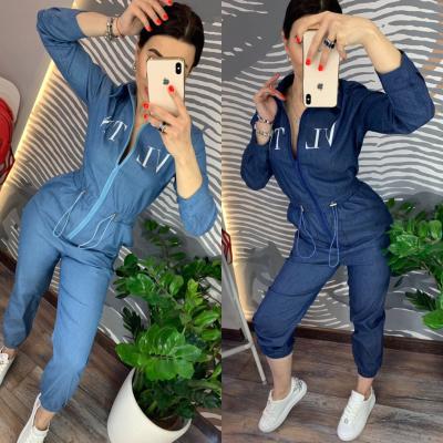 China 2021 new trend autumn style viable hot sports and leisure long sleeve women's overalls one-piece suit for sale