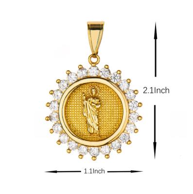 China 2021 Religious High Quality Elegant 14K Gold Filled Plated Brass Pendant Jewelry Gift Unisex Pendant for sale