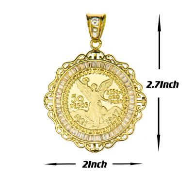 China 2021 Religious Trend Glorious Gold 14k Gold Design Jewelry Gift High Quality Non-fading Brass Pendant for sale