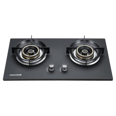 China Hotel Home Kitchen Appliance Gas Cooker Built--in Gas Stove 2 Burner Gas Cooktop Table Top Cooker for sale