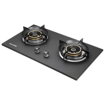 China Hotel European Popular Model  Gas Cooker Built--in Gas Stove 2 Burner Gas Cooktop Table Top Cooker for sale