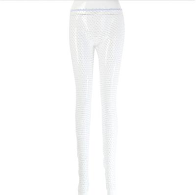 China Amazon best-selling Anti-wrinkle pants fashion girls diamonds plaid pants women shiny nightclub high waist pants for sale